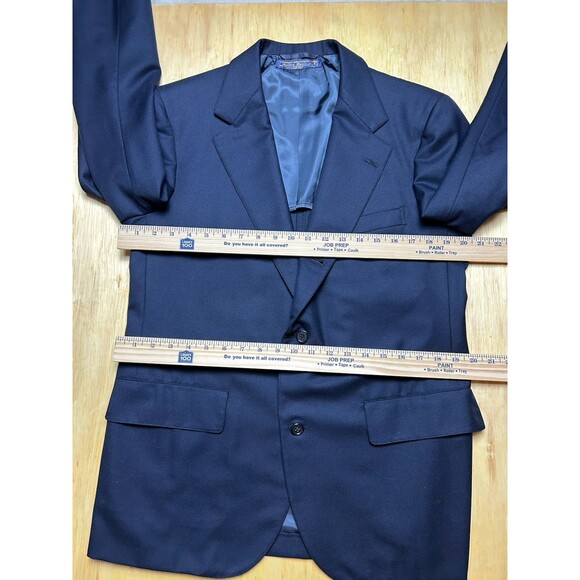 Brooks Brothers Golden Fleece 40S Blue 100% Wool Sport Coat Blazer (flaw) - Picture 4 of 14